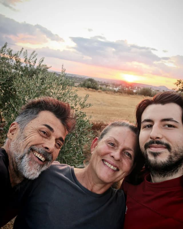 Con mi familia al atardecer
