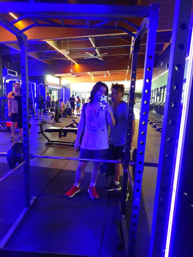 En el gimnasio
